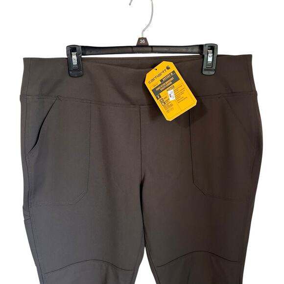 Carhartt Force Fitted Mid weight Utility Legging Size L New With Tags Brown - Picture 2 of 7